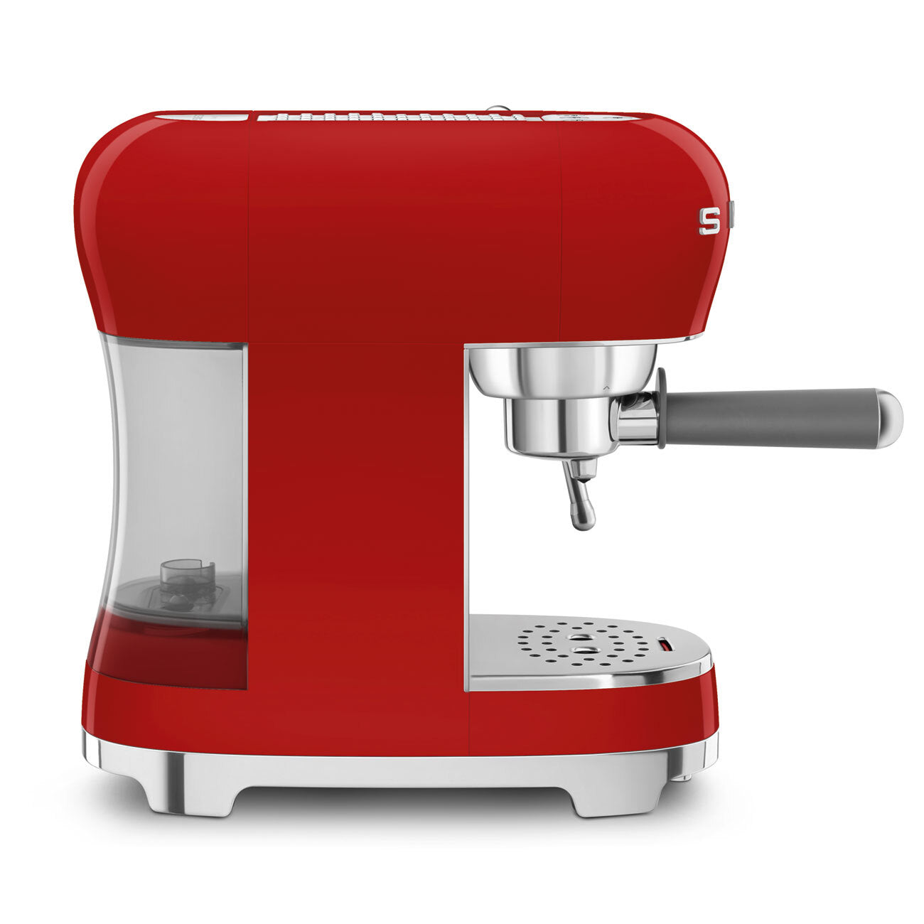 Smeg ECF02 Manual Espresso Coffee Machine 15 Bar Steam Wand Retro Red New