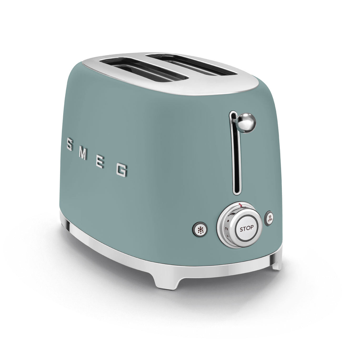 Smeg 2-Slice Toaster Emerald Green Matt 950W Retro 50s Style TSF01EGMEU New