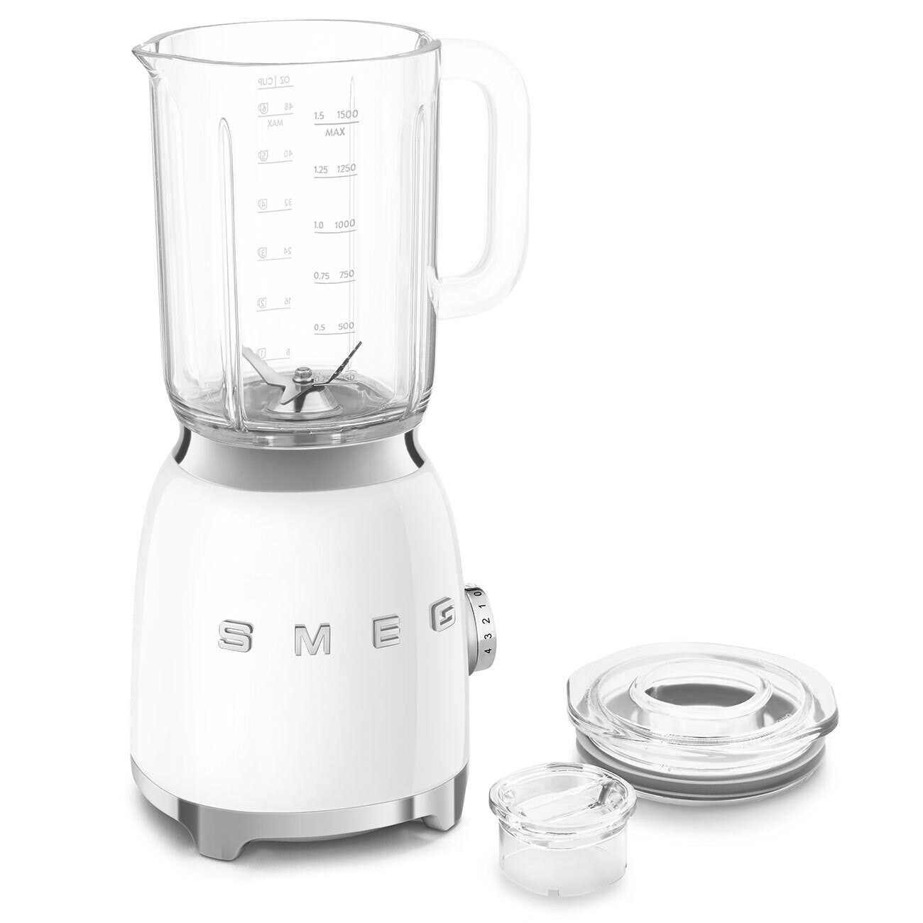 Smeg Blender BLF03 800W 1.5L White Retro 50s Countertop Tritan Food Processor