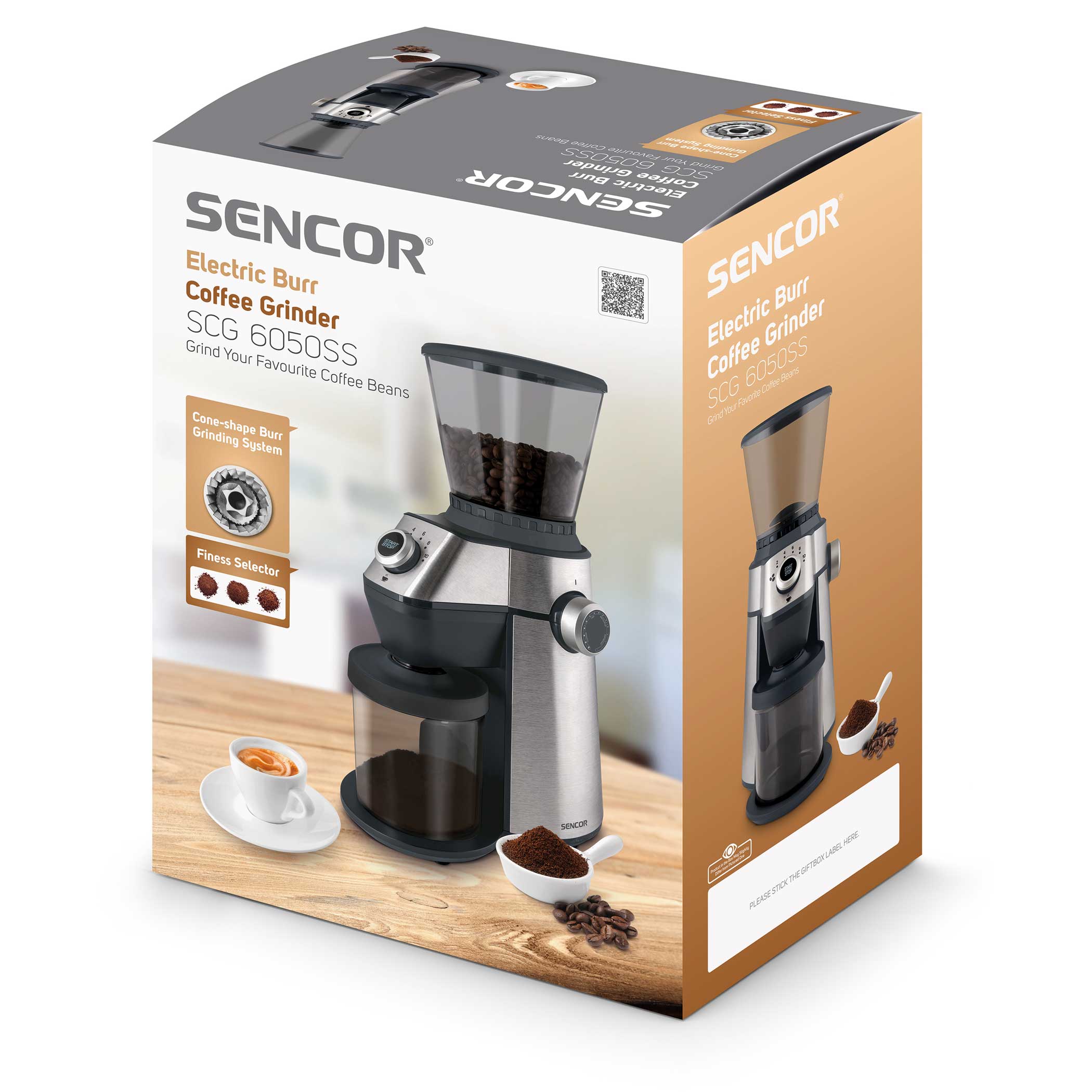 Sencor SCG 6050SS Electric Burr Coffee Grinder