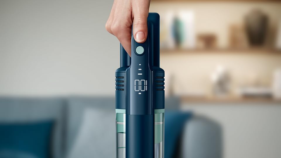 Philips XC5041/61 5000 Series Cordless Vacuum – 60min, LED Nozzle, Aqua