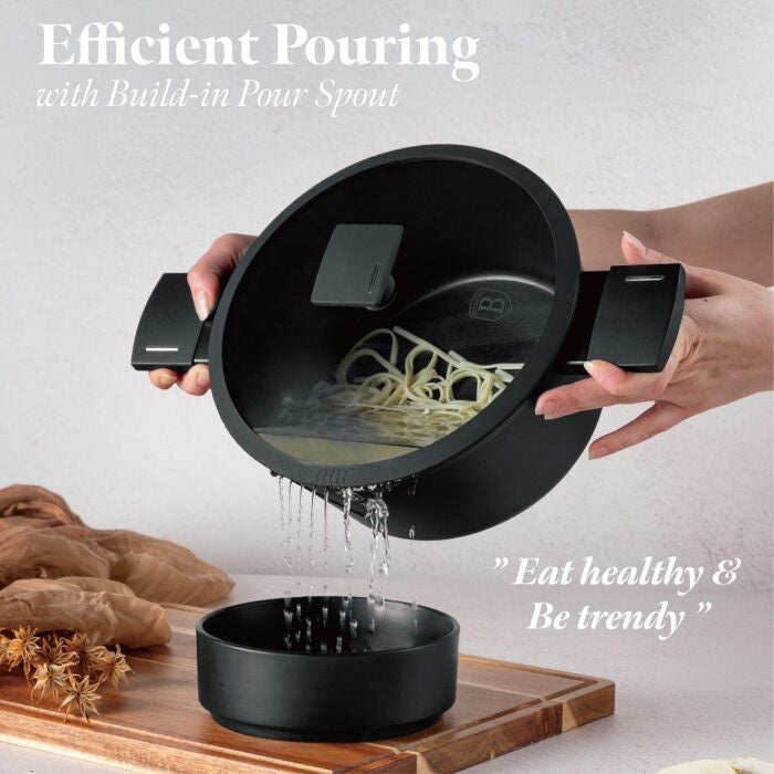 Berlinger Haus Black Matt Collection Casserole 20cm – With Lid – view 4