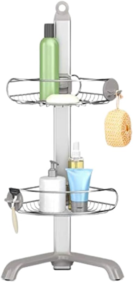 SimpleHuman Corner Shower Caddy, Stainless Steel & Anodized Aluminum – BT1064