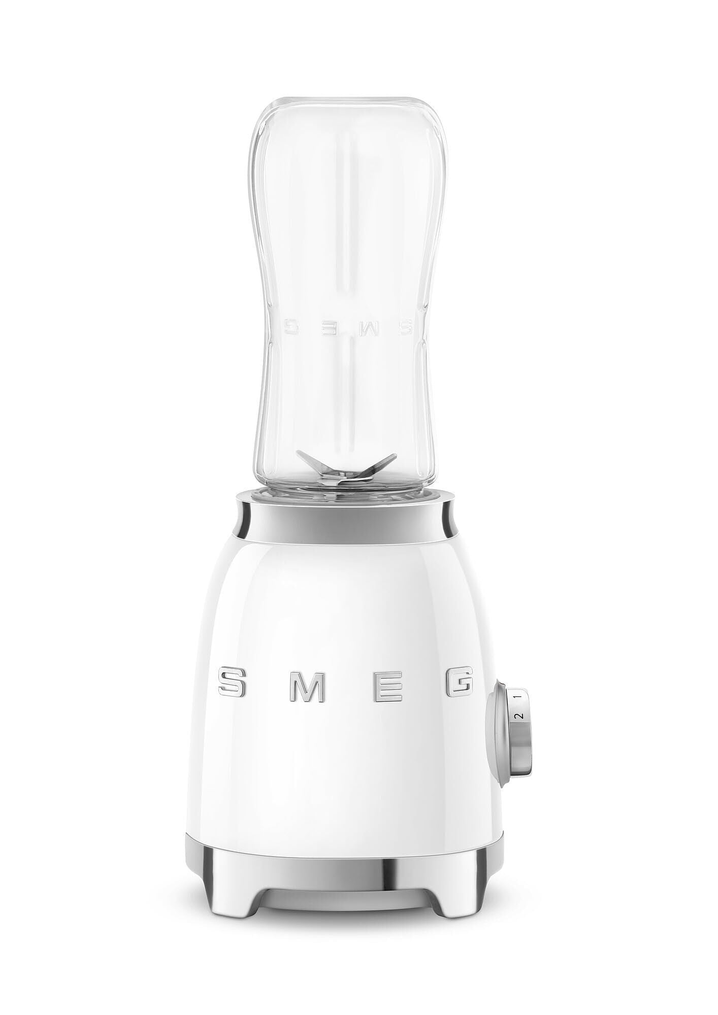 Smeg PBF01 Personal Blender 600ml Bottle-To-Go 300W Retro 50s Style White