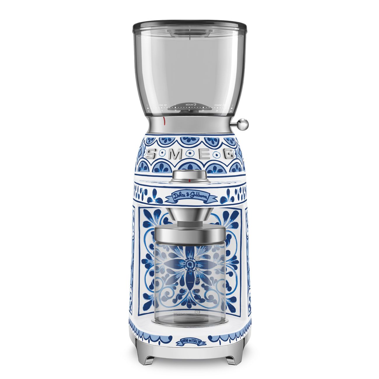 Smeg Dolce & Gabbana Coffee Grinder Blu Mediterraneo 30 Settings CGF01DGBEU
