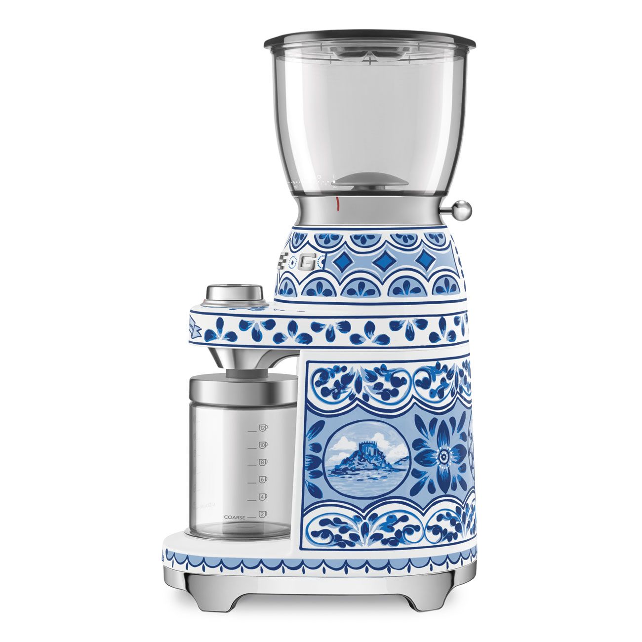 Smeg Dolce & Gabbana Coffee Grinder Blu Mediterraneo 30 Settings CGF01DGBEU