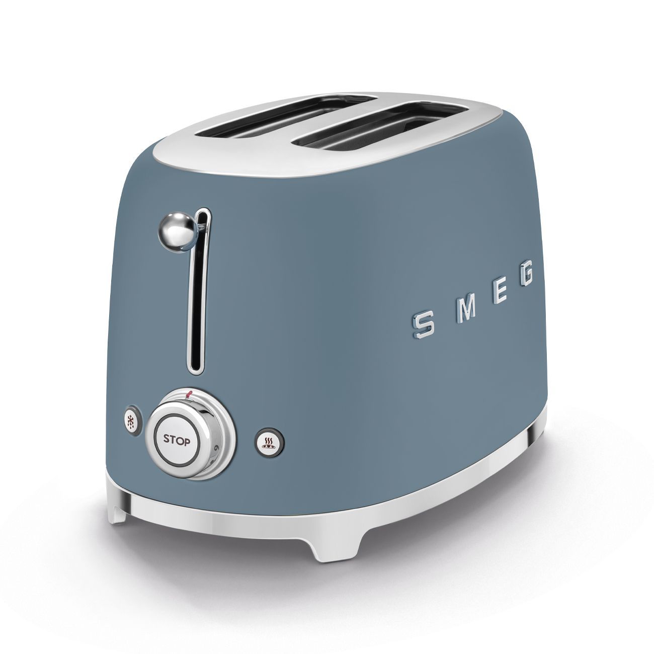 Smeg 2-Slice Toaster Storm Blue Matt 950W Retro 50s Style TSF01SBMEU