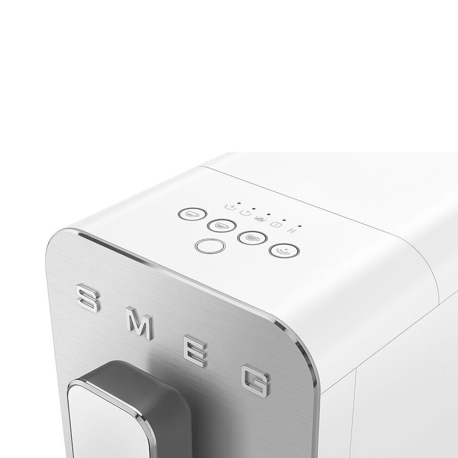 Smeg BCC12 Automatic Espresso Coffee Machine 19 Bar Steam Wand Matte White