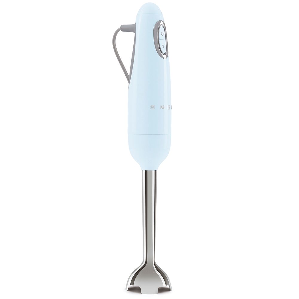 Smeg 50s Retro Style Hand Blender 700W Accessories Set Pastel Blue HBF03PBEU