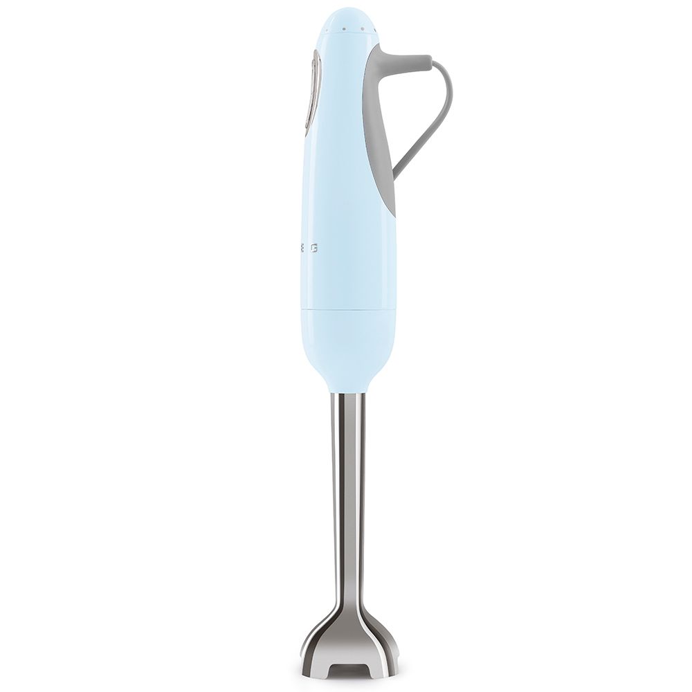 Smeg 50s Retro Style Hand Blender 700W Accessories Set Pastel Blue HBF03PBEU