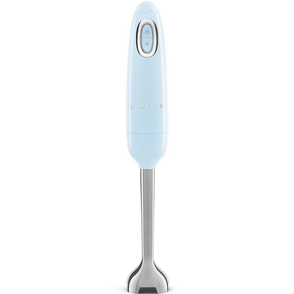 Smeg 50s Retro Style Hand Blender 700W Accessories Set Pastel Blue HBF03PBEU