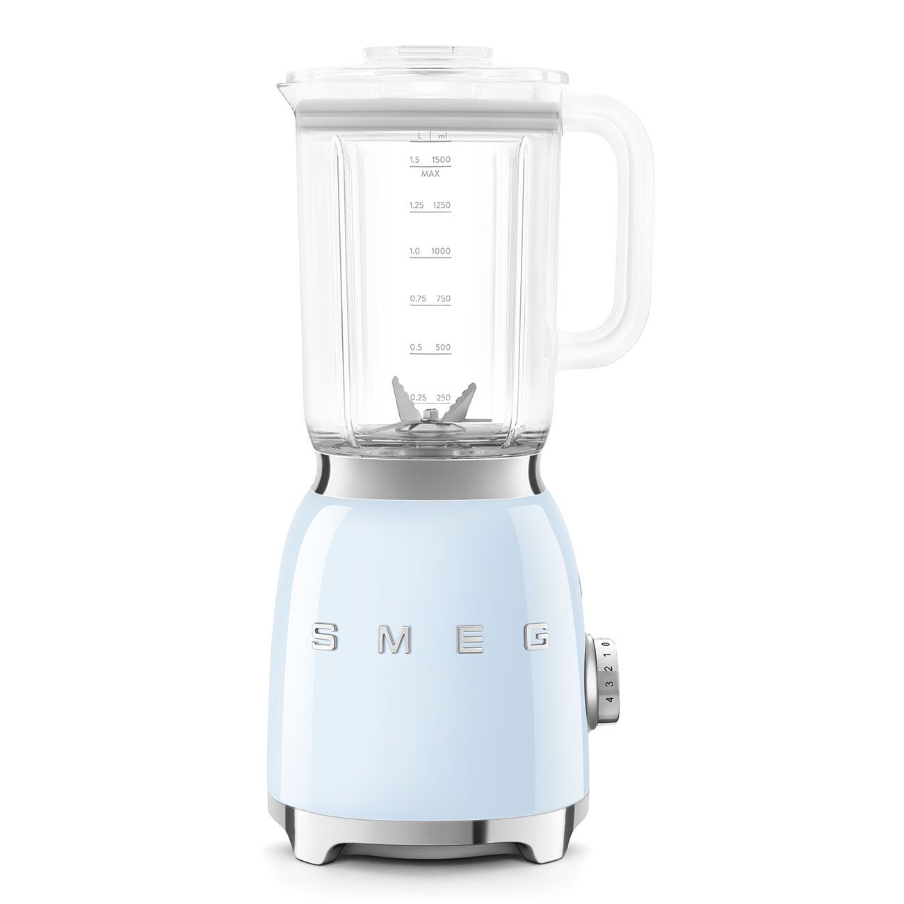 Smeg 50s Retro Style Blender 1.5L 800W Pastel Blue BLF03PBEU