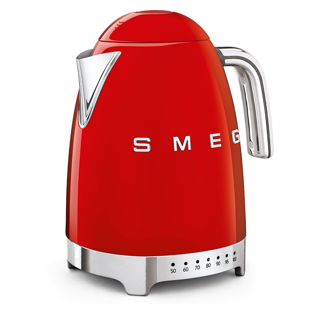 Smeg Variable Temperature Kettle 1.7L 7 Settings 2400W Retro Red KLF04RDEU