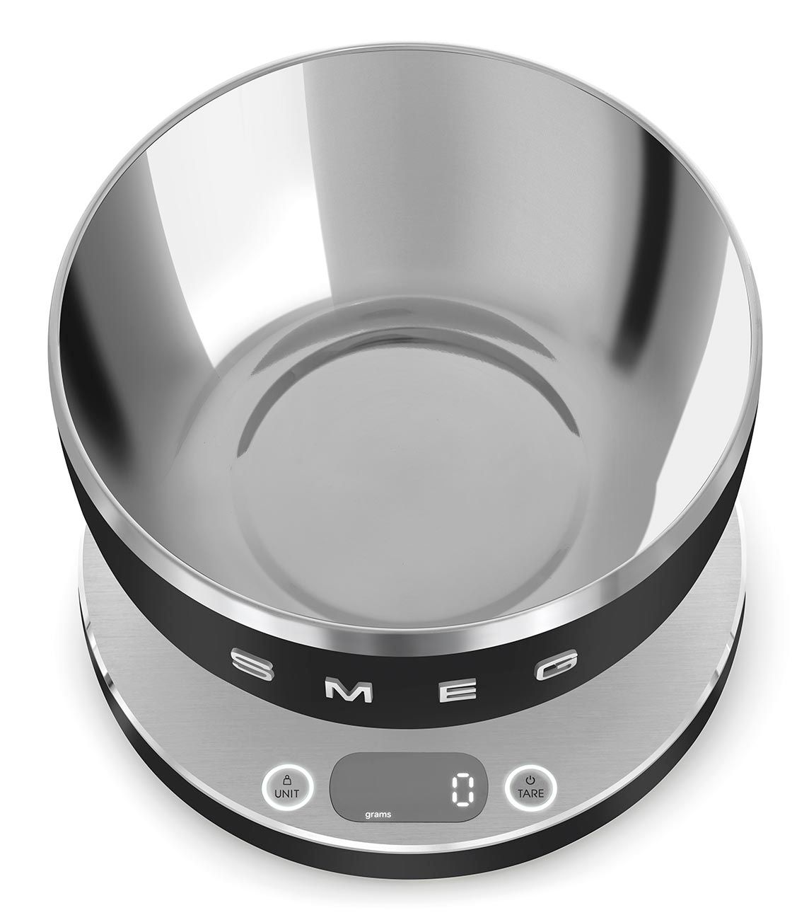 Smeg Retro Kitchen Scale KSC01 Digital USB Rechargeable Bowl Matte Black
