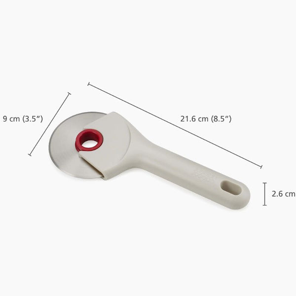 Joseph Joseph Ringo 20232 Easy-Clean Pizza Cutter Red Removable Steel Blade