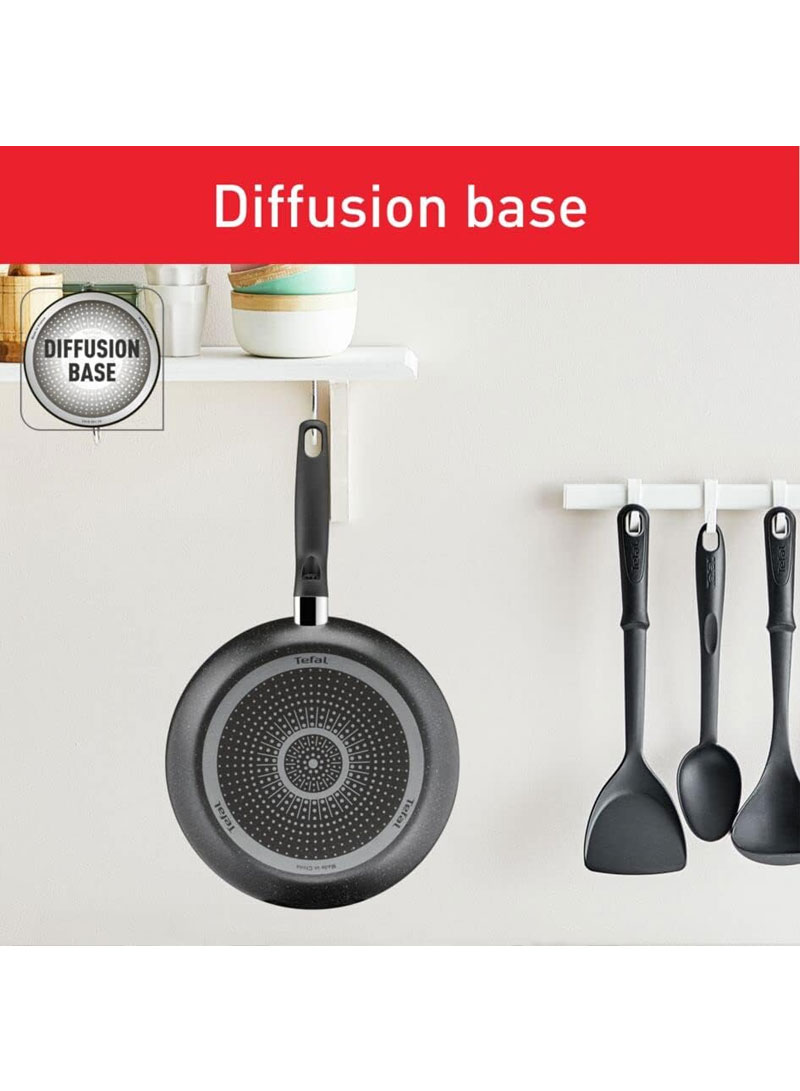 Tefal Dark Stone 11 Pc Cookware Set Non-Stick Pots Pans 22/24/28cm Stewpots