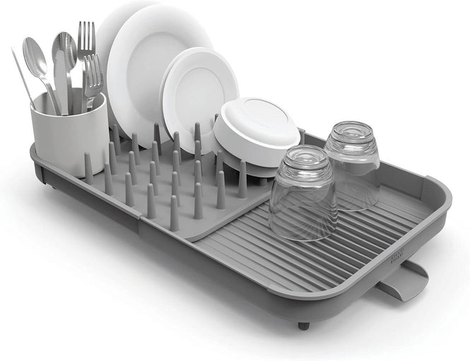 Joseph Joseph Duo Expandable Dish Drying Rack Gray 2Tier Countertop Organizer