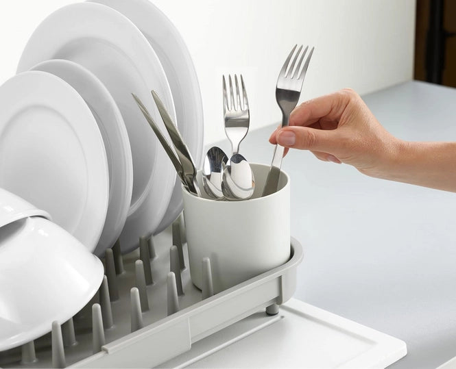 Joseph Joseph Duo Expandable Dish Drying Rack Gray 2Tier Countertop Organizer