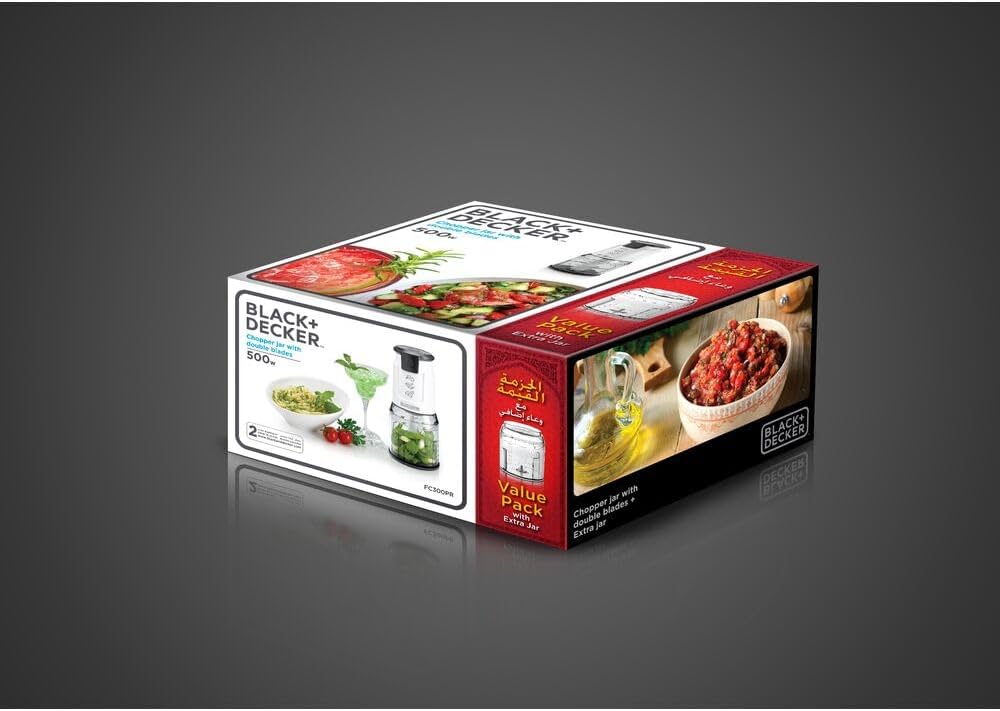 Black & Decker 500W Vertical Dual Blade Chopper