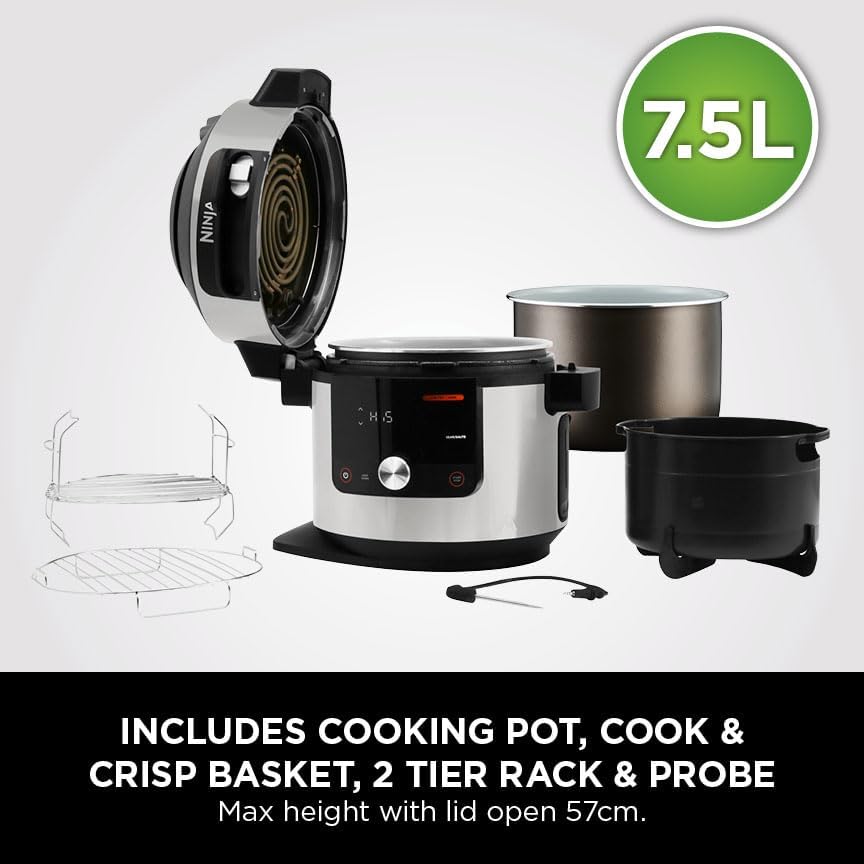 Ninja Foodi MAX 15-in-1 SmartLid Multi-Cooker 7.5L OL750UK