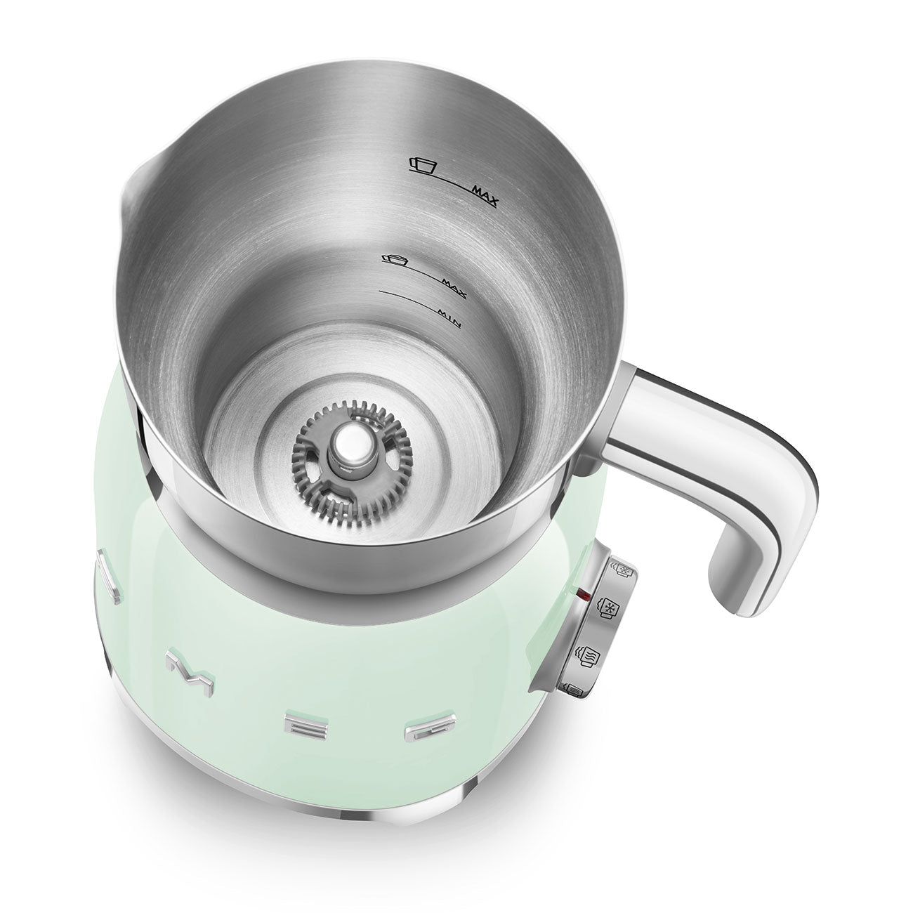 Smeg Milk Frother Pastel Green Induction 500W 6 Programs Retro Style MFF11PGEU