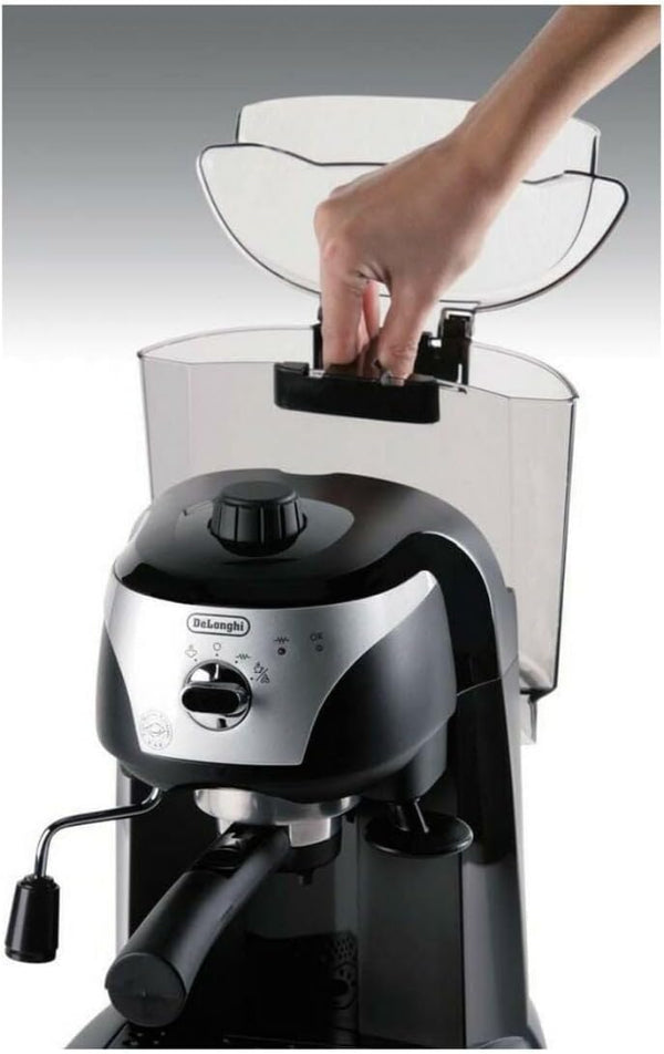 DeLonghi EC221.B Espresso Coffee Machine 15 Bar 1100W Manual Frother Black