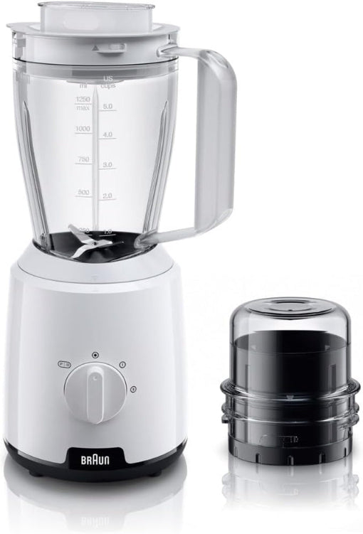 Braun Powerblend 1 Blender 500W 1.5L Plastic Jar Pulse 2 Speed 1 Mill White