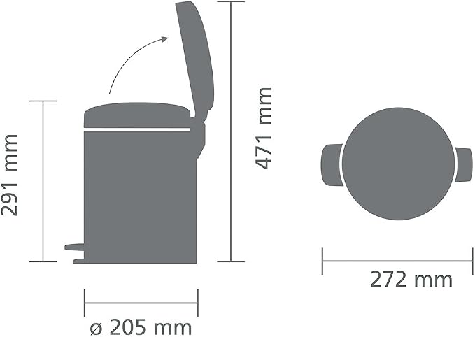 Brabantia Pedal Bin 5L – Almond