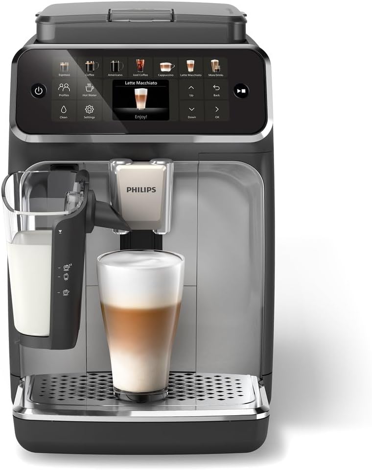 Philips EP4446/70 4400 Series Espresso Machine – 12 Drinks, LatteGo, SilentBrew
