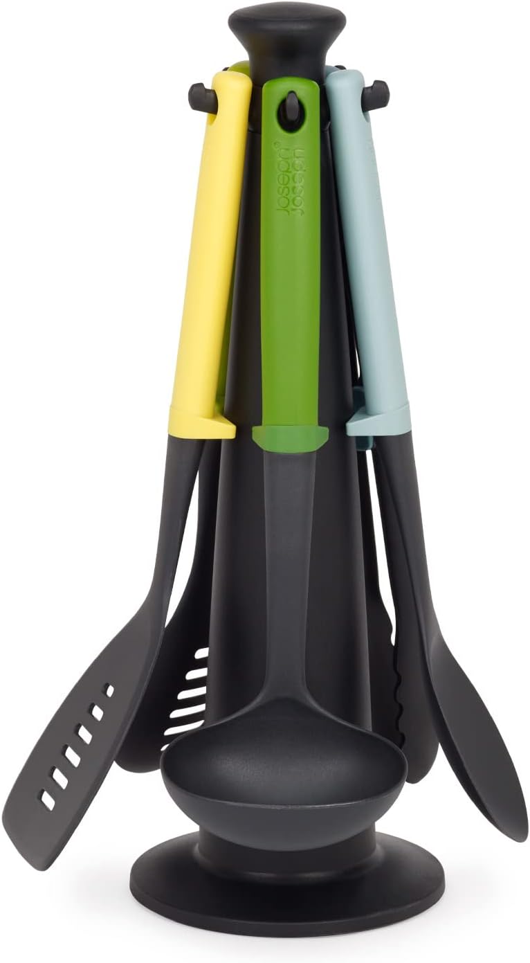 Joseph Joseph Duo Utensil Set 5Piece Countertop Stand Integrated Tool Rests