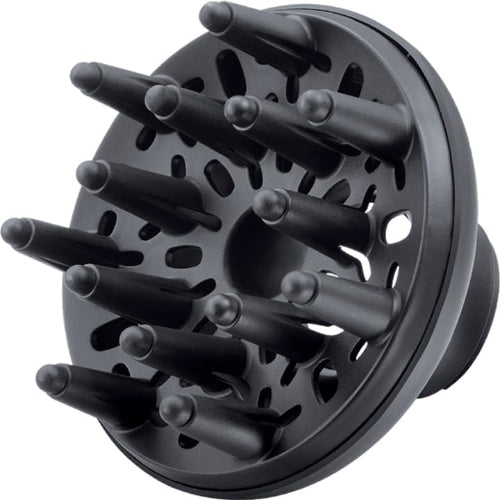 Black hair dryer diffuser on a white background