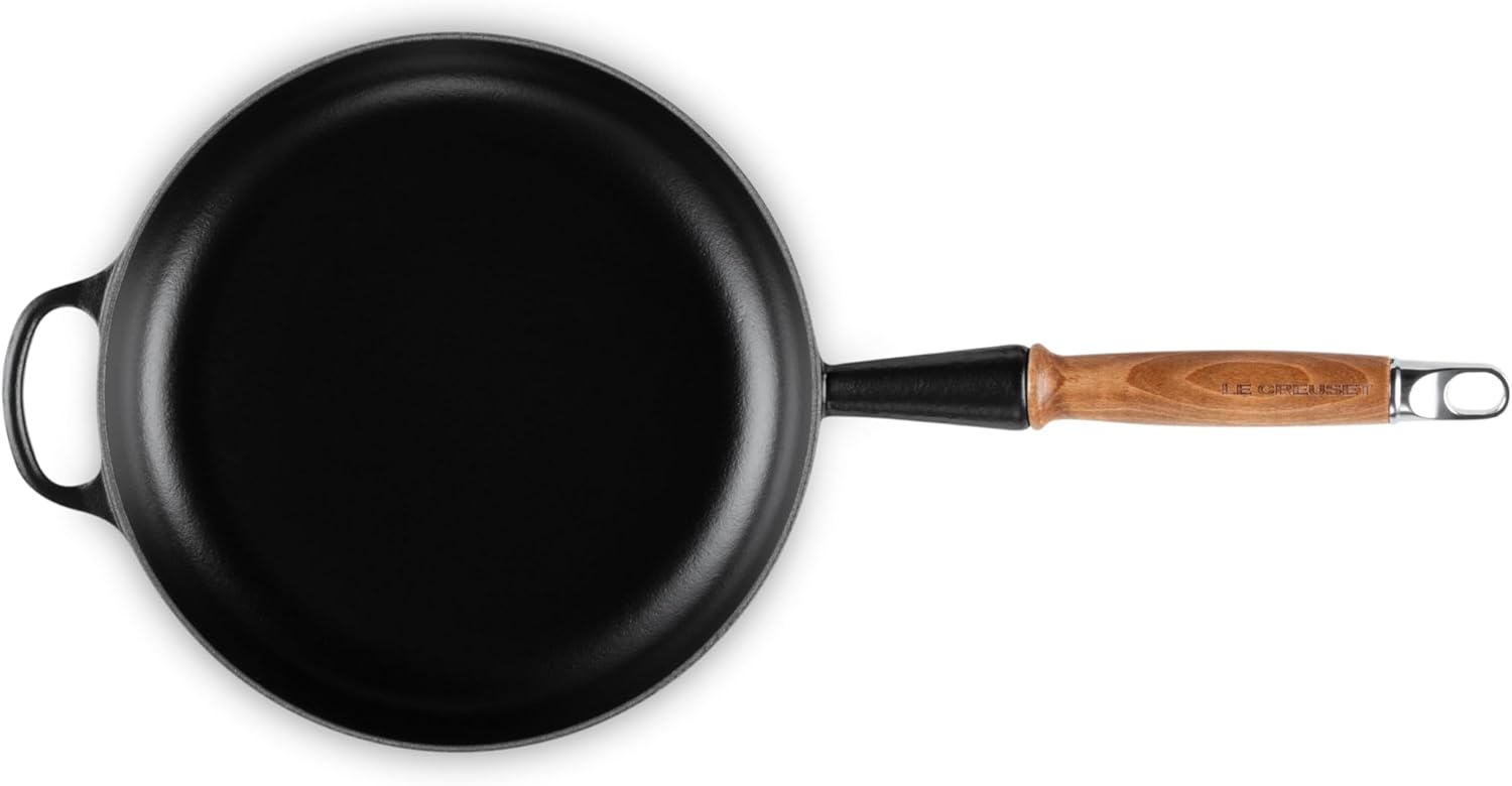 Le Creuset Signature Cast Iron Frying Pan With Wooden Black 26Cm