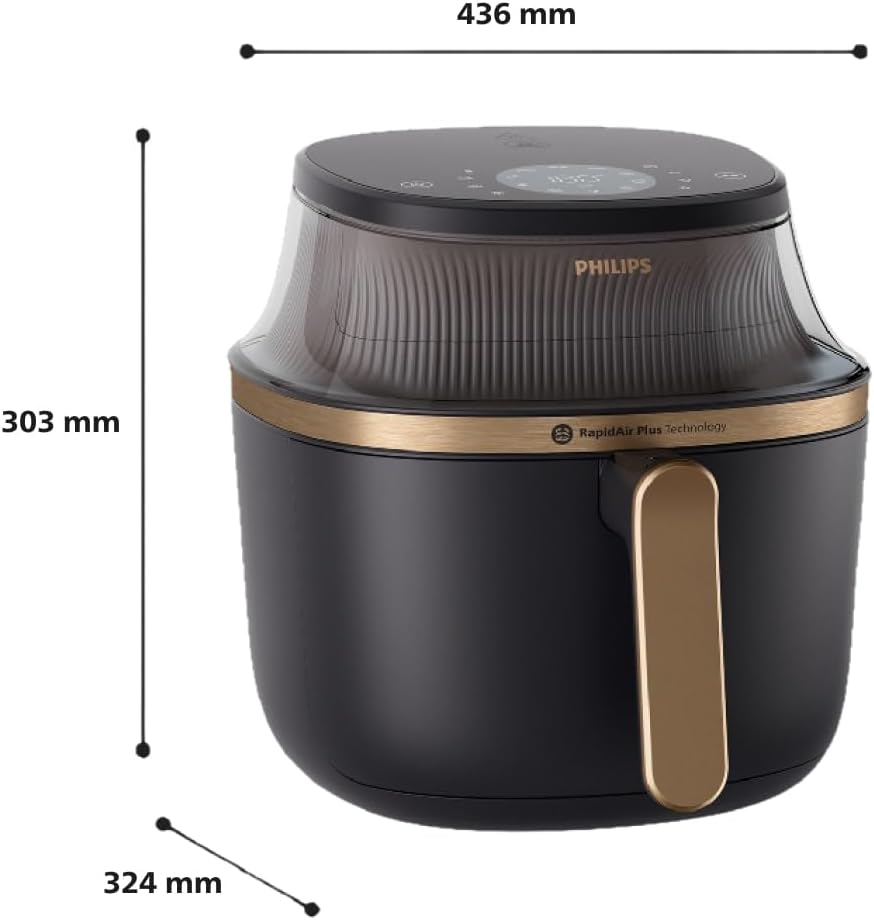 Philips NA332/09 Airfryer XL – 6.2L, 16 Cooking Functions, RapidAir Plus