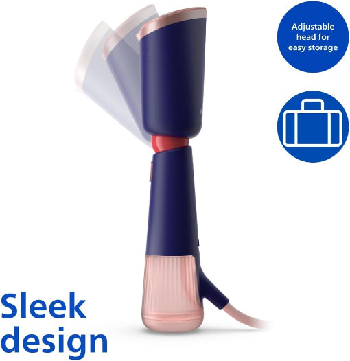 Philips Handheld Steamer 7000 Series 1300W Foldable Head Marine Blue Design