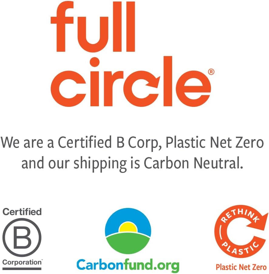 Full Circle Wipe Out Pivoting Shower Squeegee with Hanging Hook, White