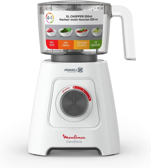 Moulinex White Blender & Chopper, 600W
