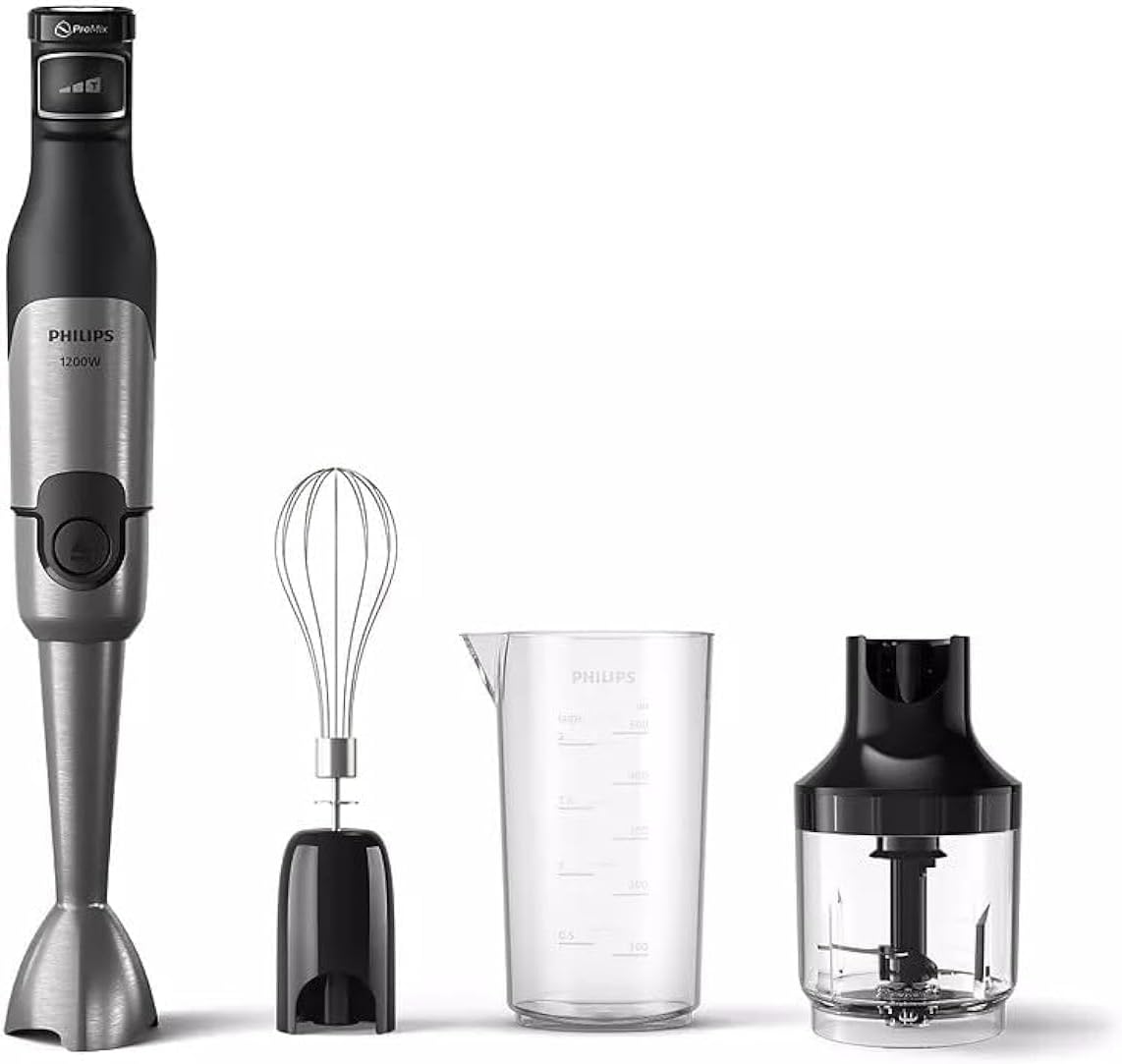 Philips HR2683/00 5000 Series Hand Blender – 1200W, Chopper & Whisk