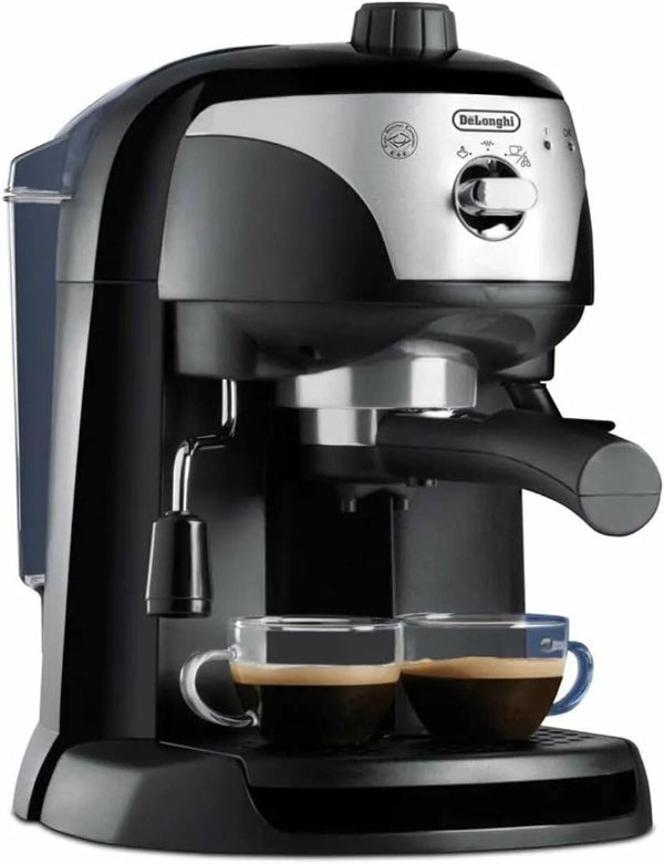 DeLonghi EC221.B Espresso Coffee Machine 15 Bar 1100W Manual Frother Black