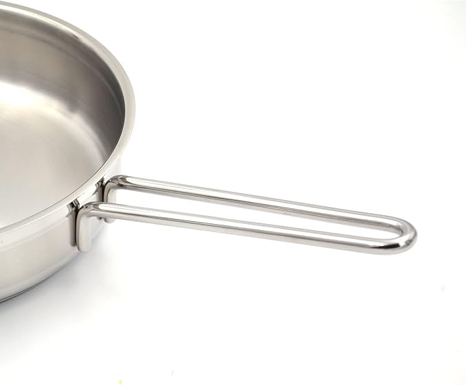 Korkmaz Alfa Frypan 26cm 3L 18/10 Stainless Steel Induction Solar Base Silver