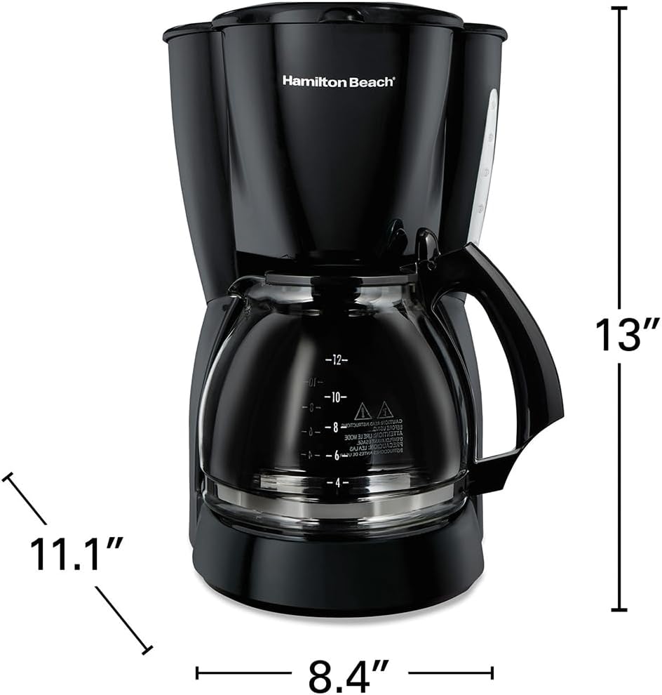 Hamilton Beach 12-Cup Programmable Coffee Maker – Cone Filter Technology