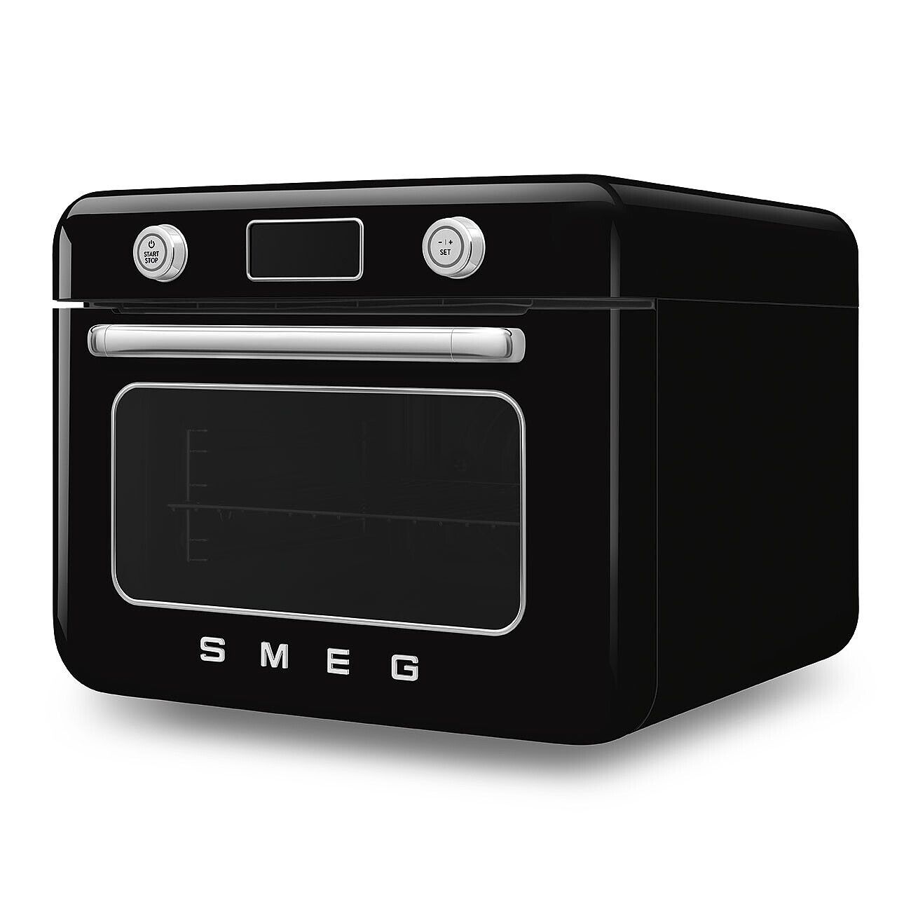 Smeg Countertop Combi Air Fry Steam Oven 10-in-1 Retro Black 1800W COF01BLEU