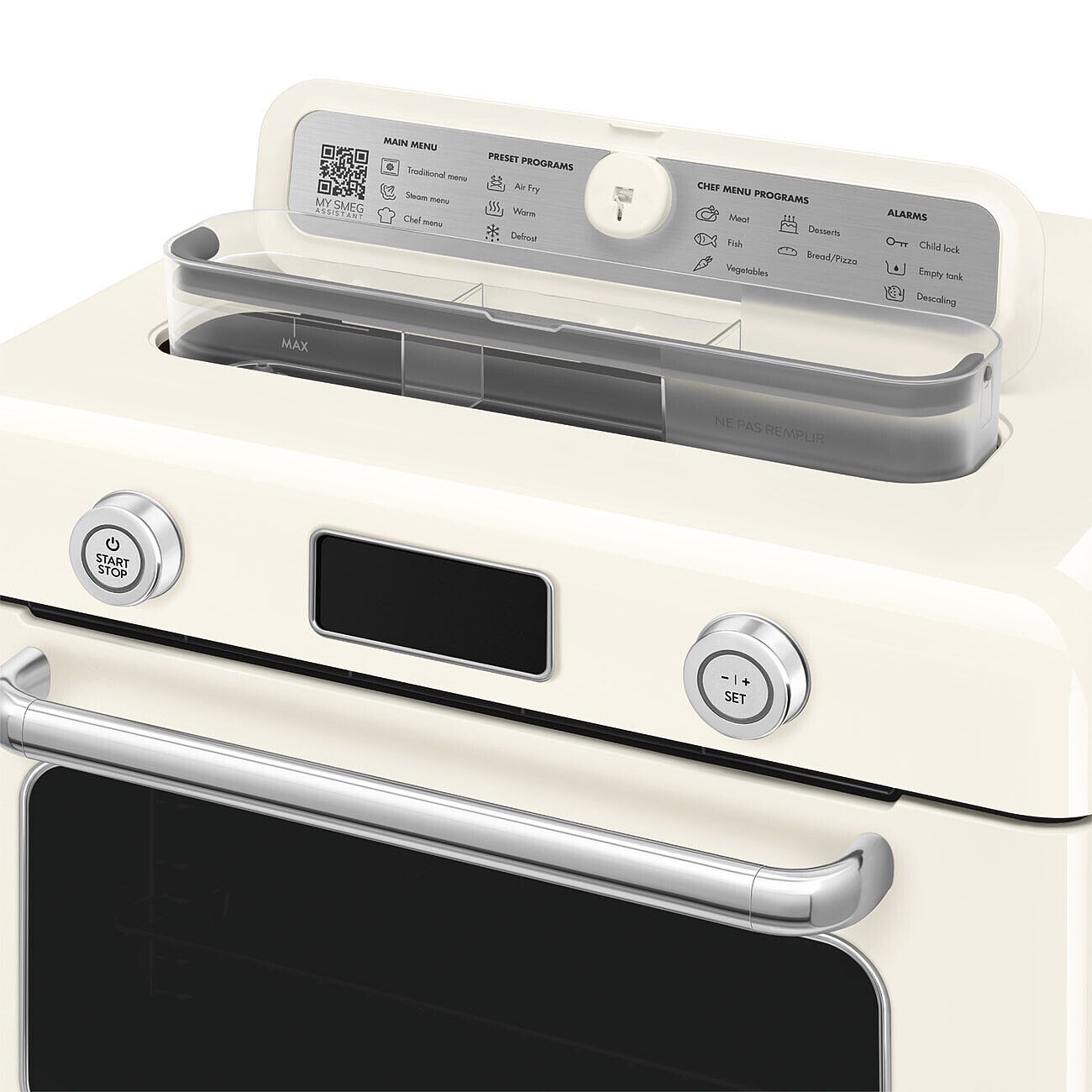 Smeg Countertop Combi Air Fry Steam Oven 10-in-1 Retro Cream 1800W COF01CREU