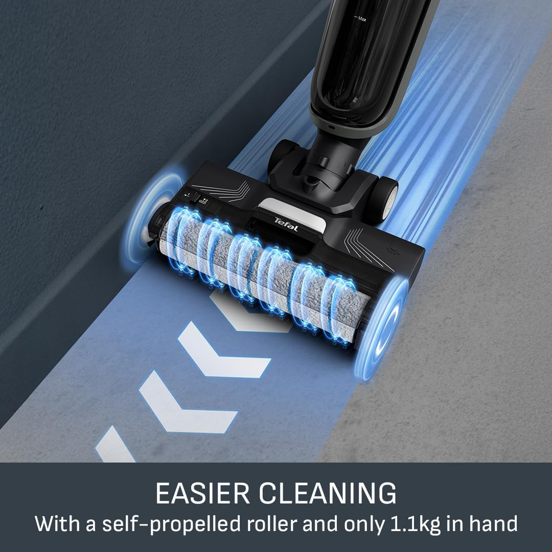 Tefal X-Clean 4 Cordless Mop – 50 Min Runtime, 200W, Self-Cleaning