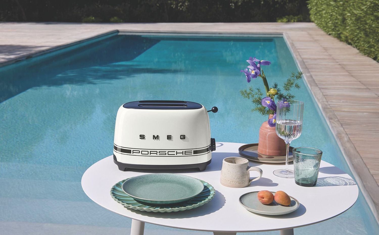 Smeg Toaster TSF01PCWEU 2 Slice Porsche Carrara White Retro 950W Luxury