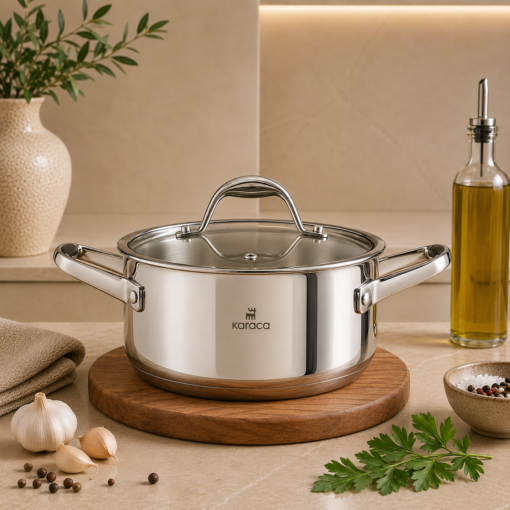 Karaca 3Ply PowerSteel 316+ Stainless Steel Pot 20 cm 2.6L Induction
