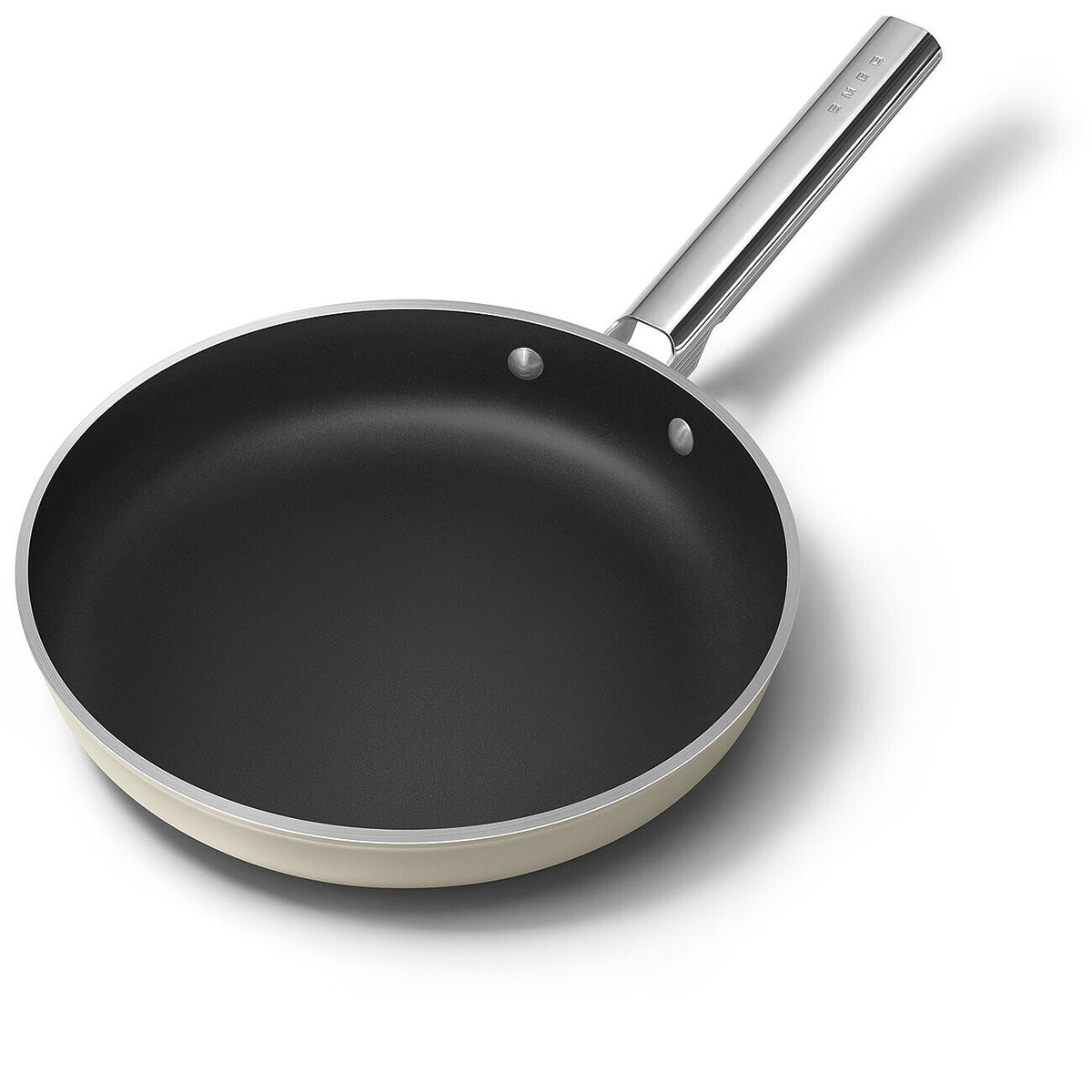 Smeg 50s Retro Non-Stick Ceramic Frying Pan 28cm Matte Cream CKFF2801CRM
