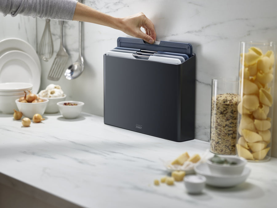 Joseph Joseph Folio 4-Piece Colour Coded Cutting Board Set Graphite