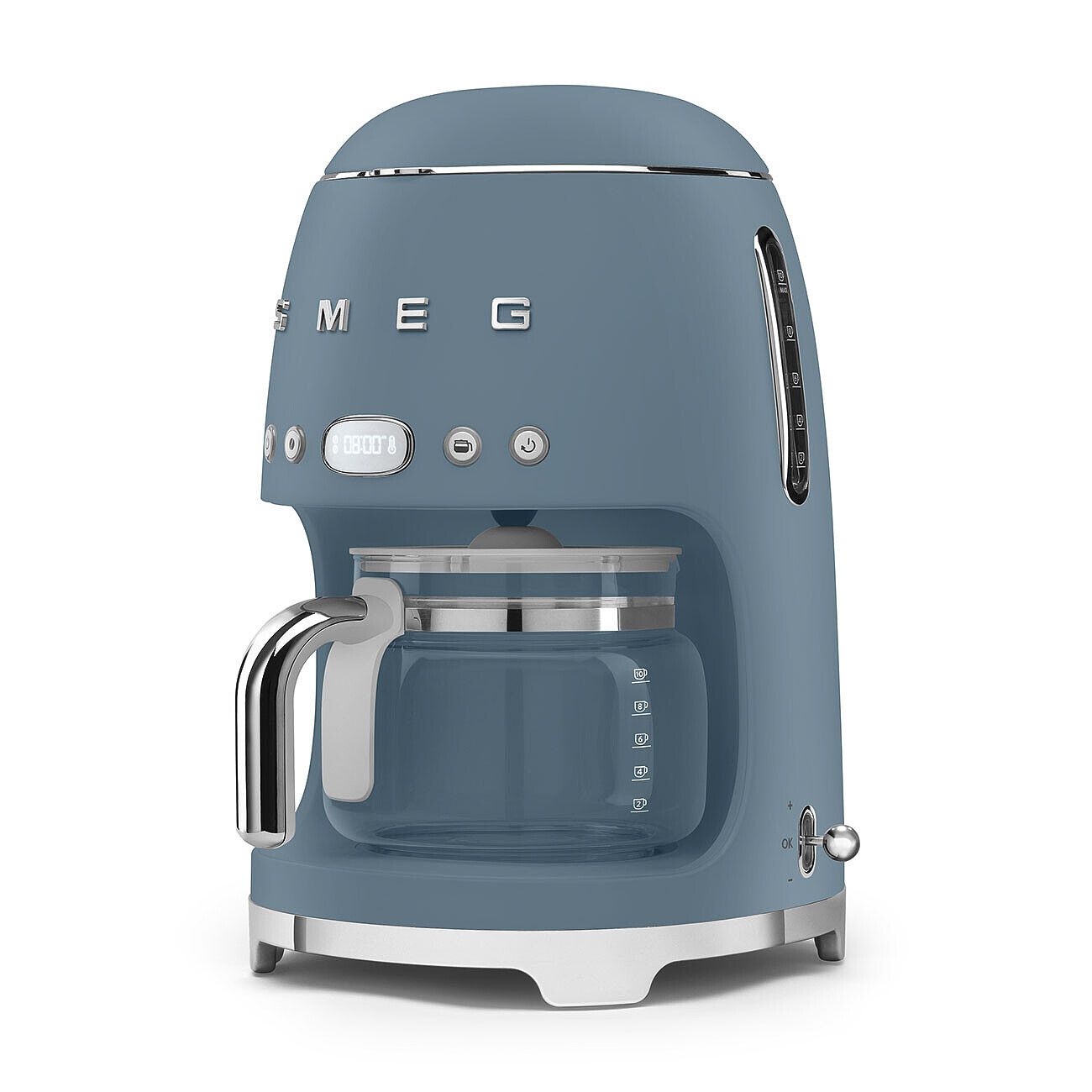 Smeg Drip Coffee Machine DCF02 1050W 1.4L Storm Blue Matt Retro 10 Cup