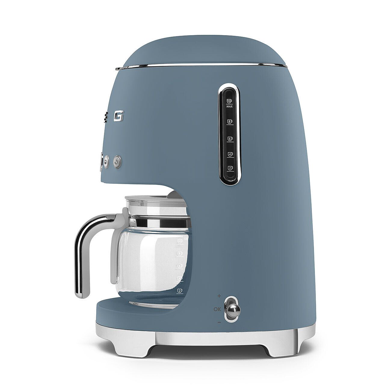 Smeg Drip Coffee Machine DCF02 1050W 1.4L Storm Blue Matt Retro 10 Cup