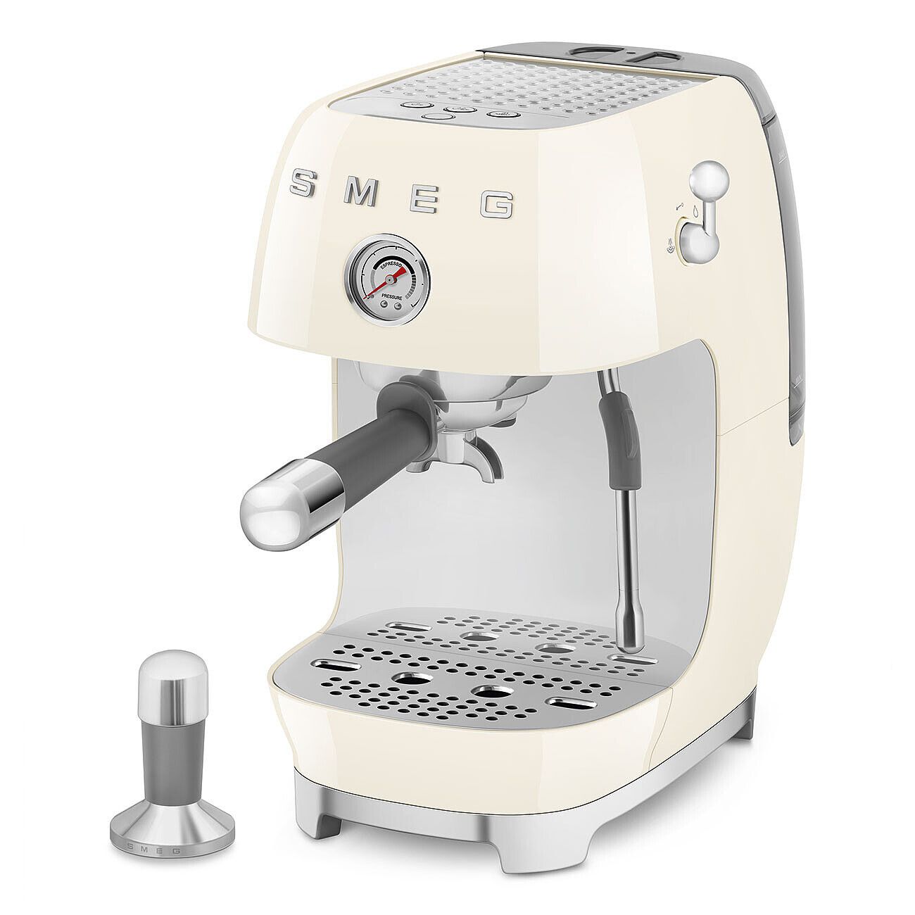 Smeg Espresso Coffee Machine ECF03CREU 1480W 58mm Manual Cold Brew Cream Box